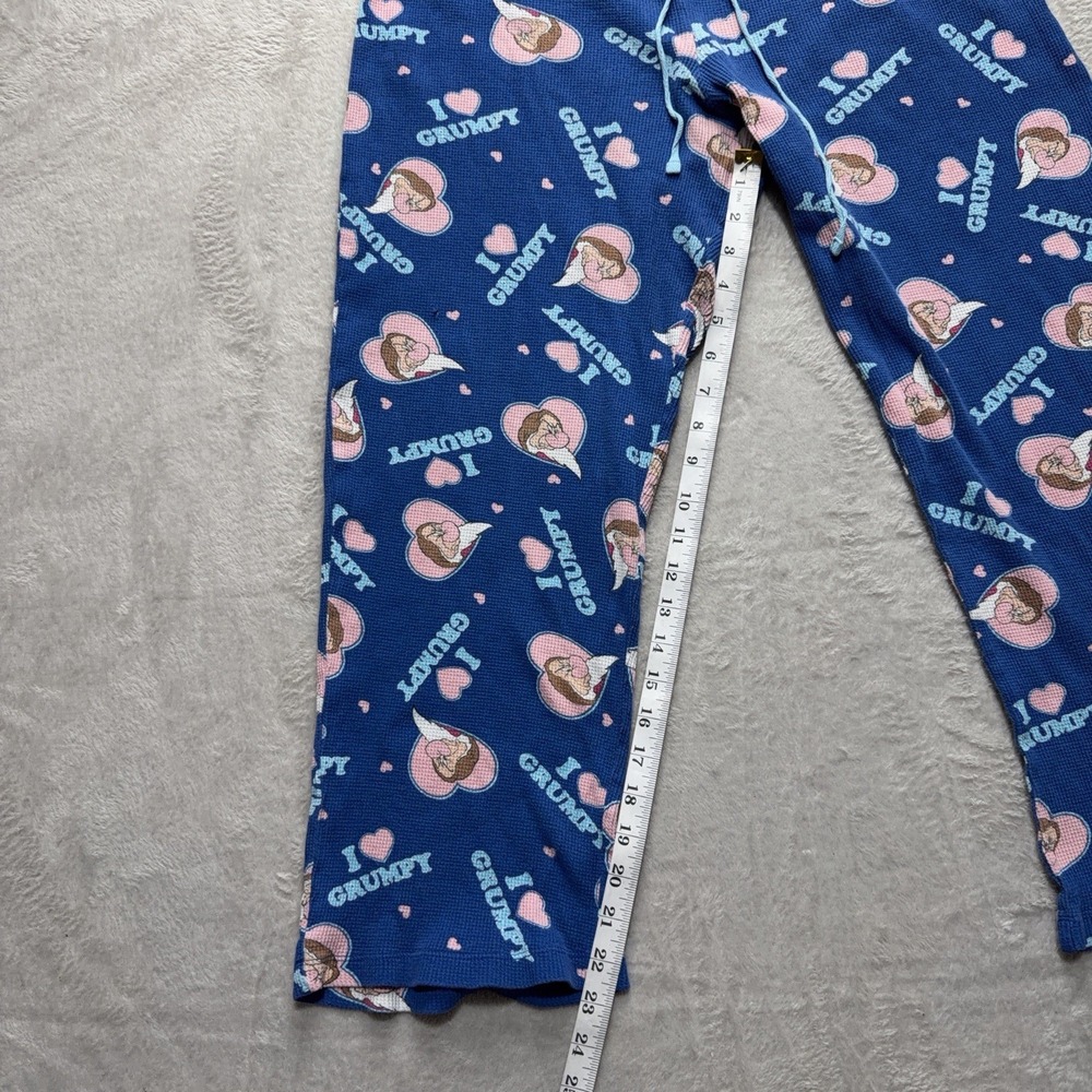 Disney Pajama Lounge Pants Women L Drawstring Snow White Dwarfs Sleepwear Knit - Picture 10 of 11